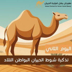 yanqul.net Day 2 Ticket: Shawt Al Hiran Al Bawatin Al Talad This ticket allows entry and participation in this heat